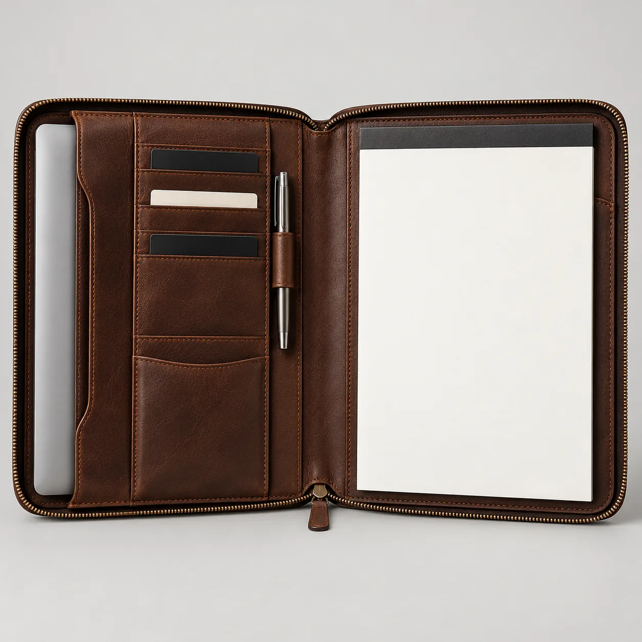 Branded Leather Folio concept product image — view 3
