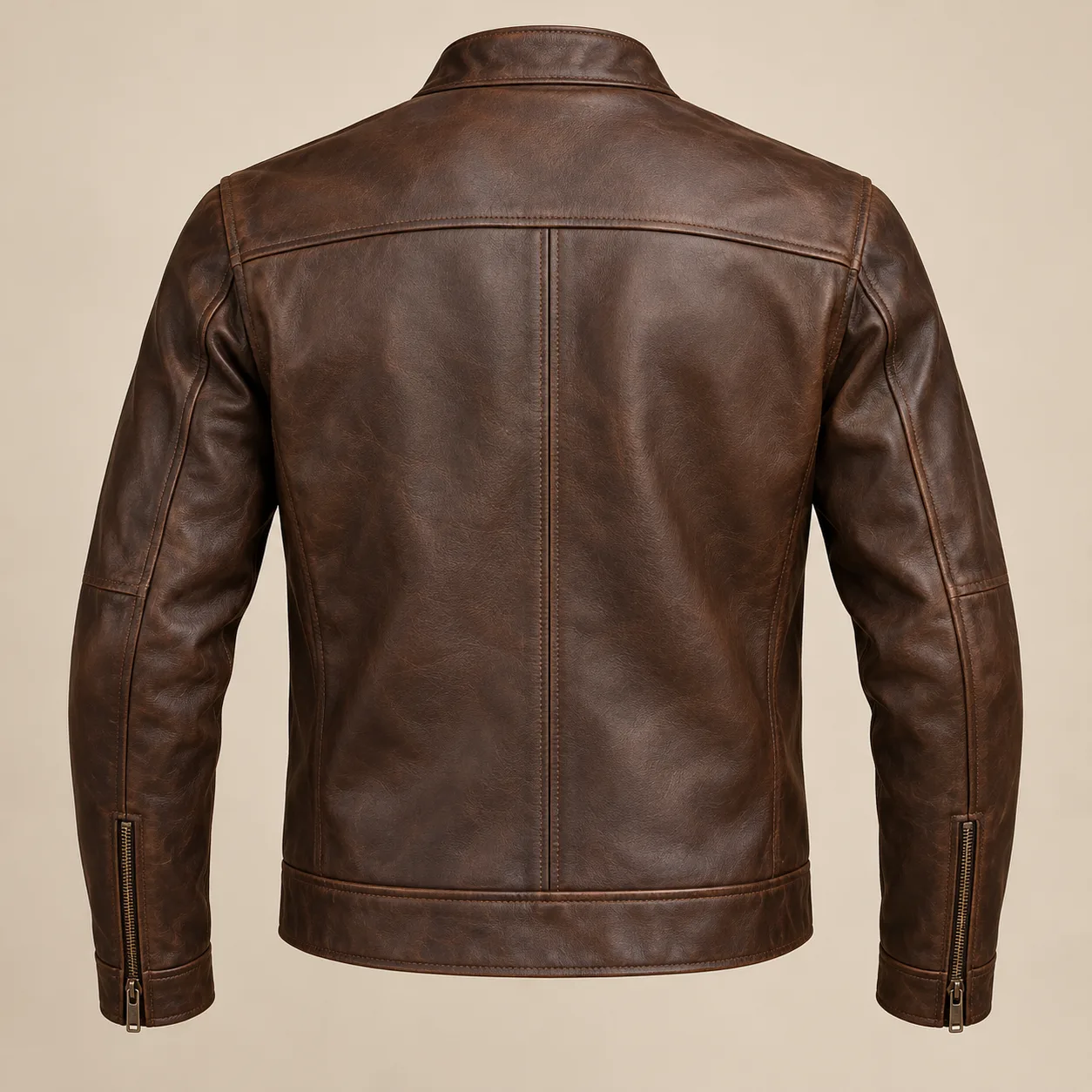 Cafe Racer Leather Jacket concept product image — view 2