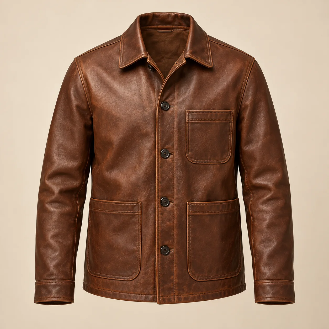 Leather Chore Jacket concept product image