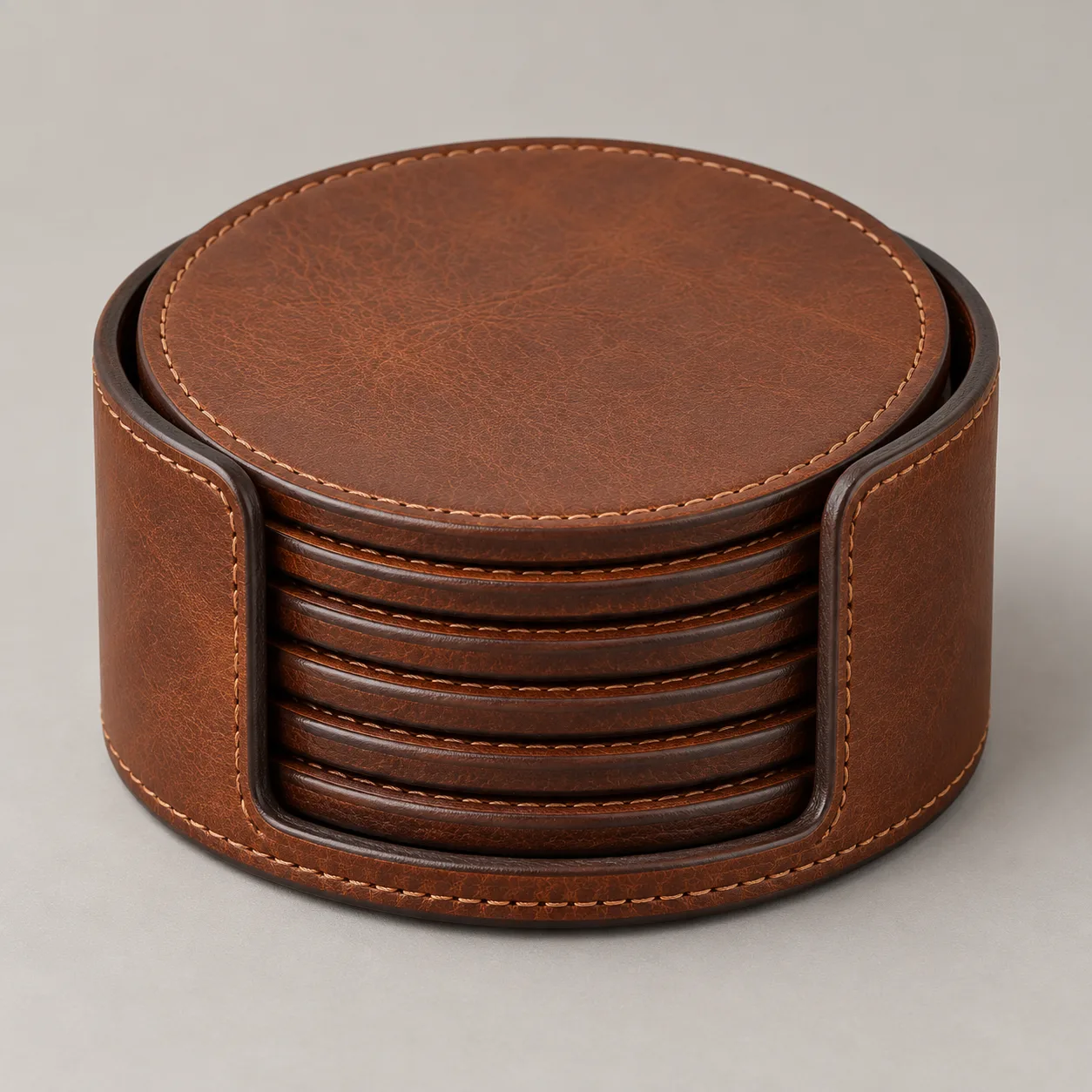 Leather Coaster Set concept product image