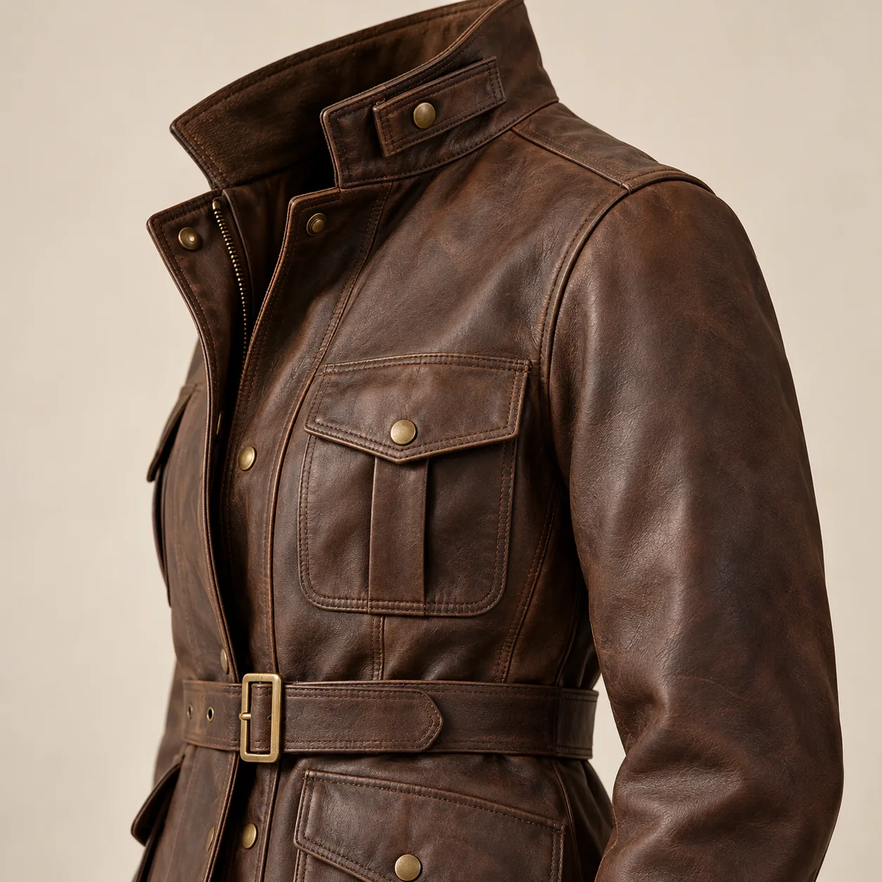 Leather Field Jacket concept product image — view 3