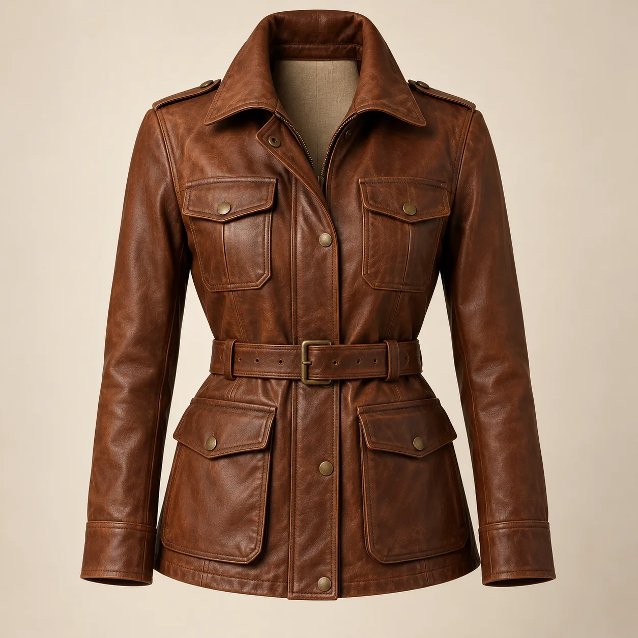 Leather Field Jacket concept product image