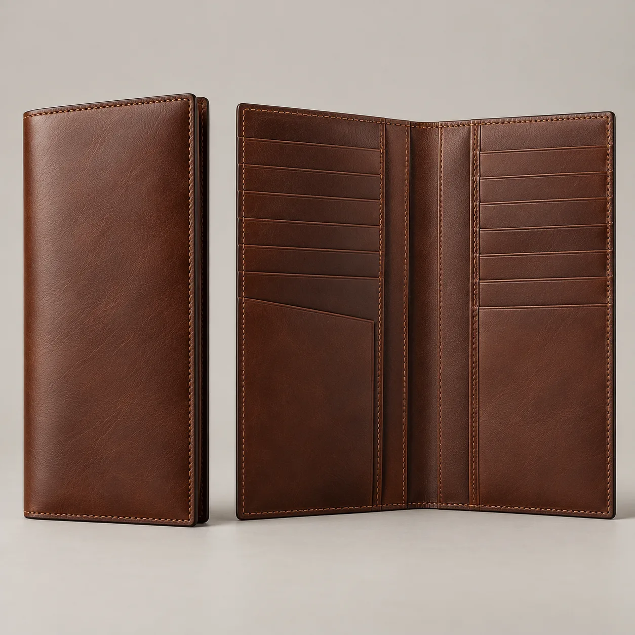 Leather Long Wallet concept product image — view 3