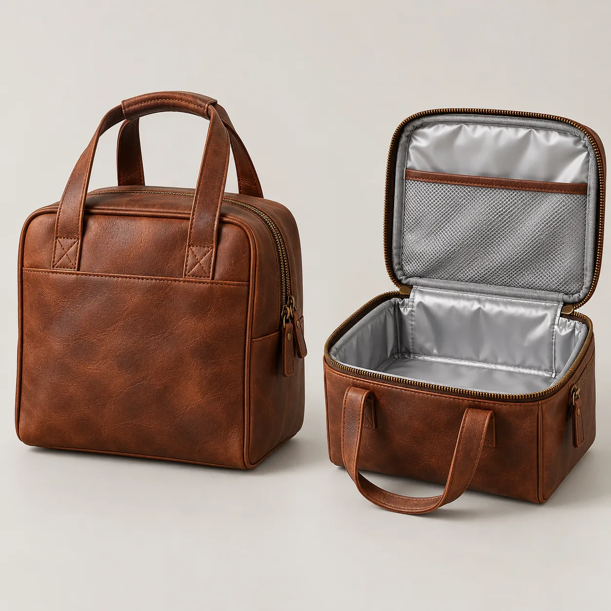 Leather Lunch Bag concept product image — view 3