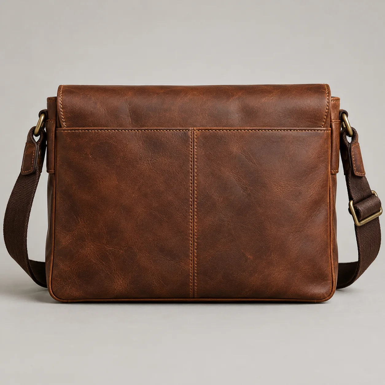 Leather Messenger Bag concept product image — view 2