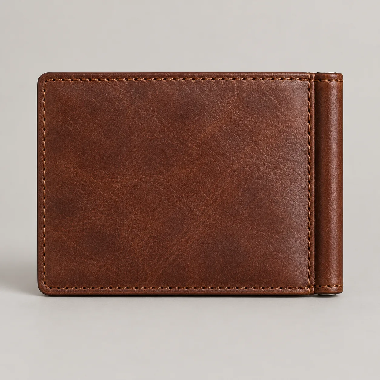 Leather Money Clip Wallet concept product image — view 2