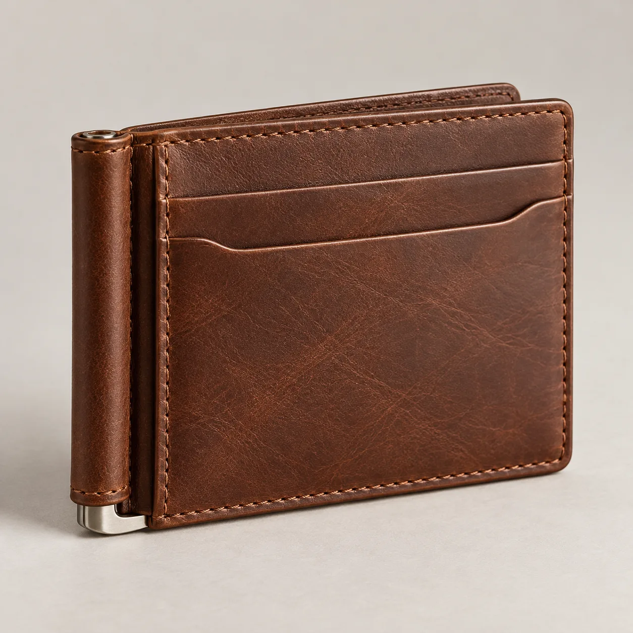 Leather Money Clip Wallet concept product image