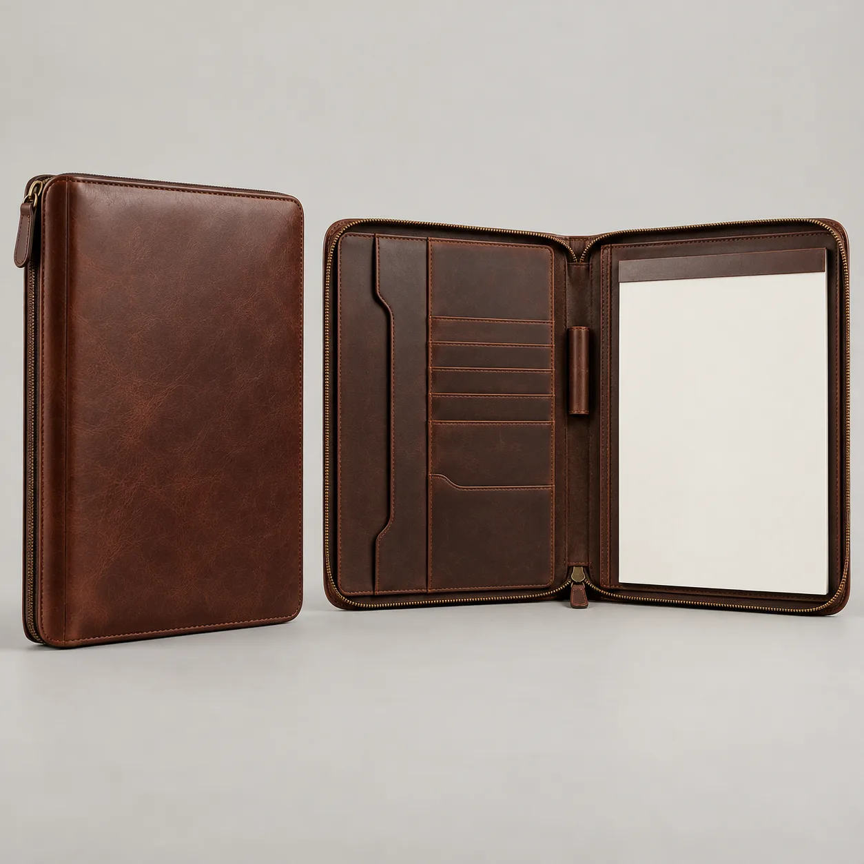 Leather Portfolio Case concept product image — view 3