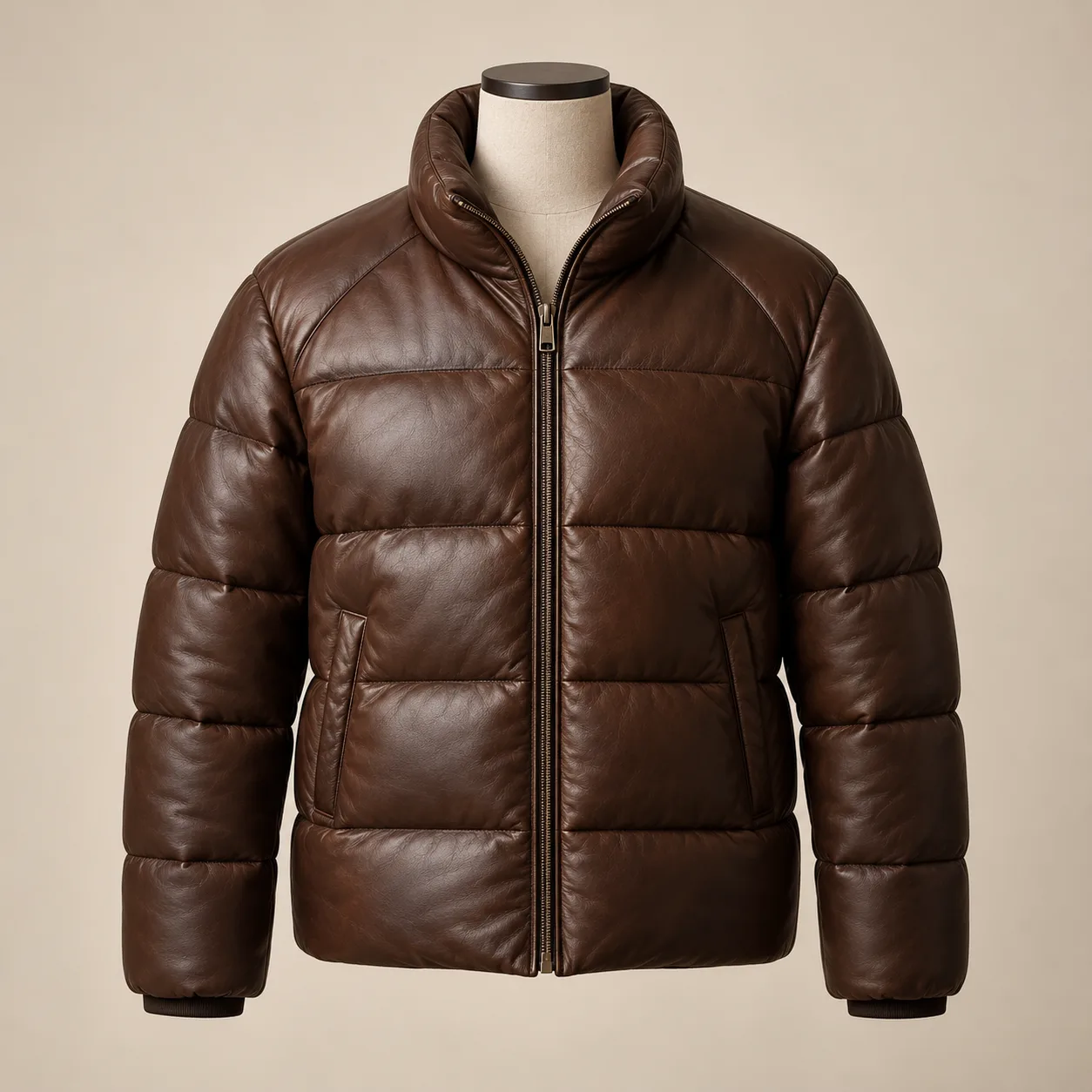 Leather Puffer Jacket concept product image