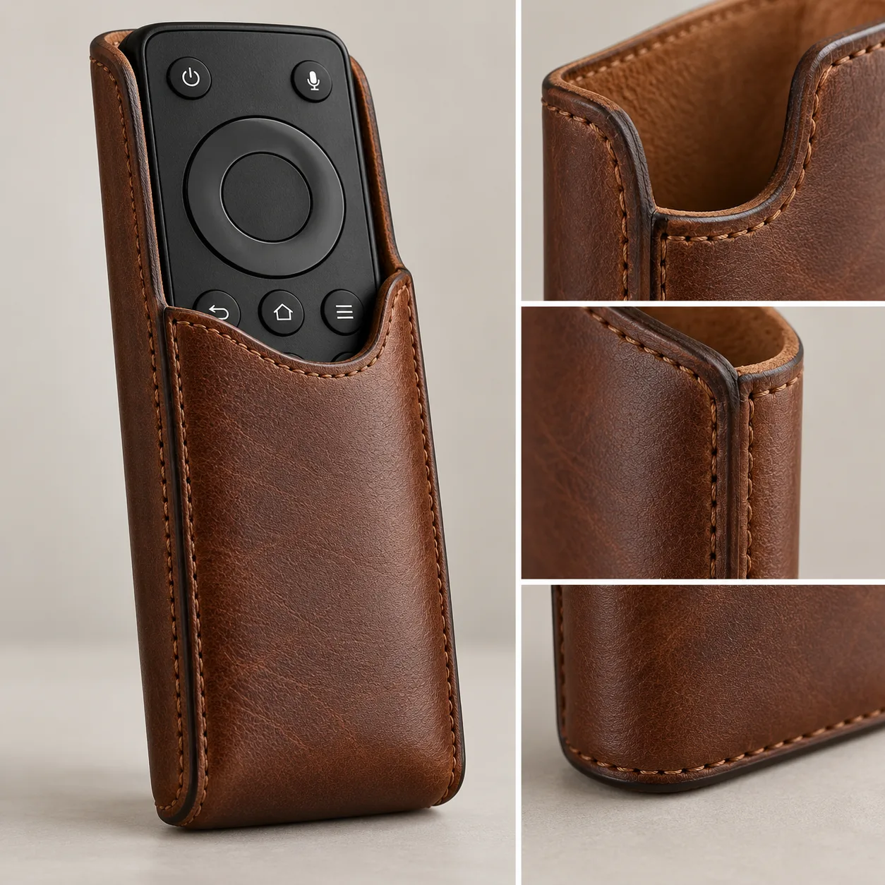 Leather Remote Holder concept product image — view 3