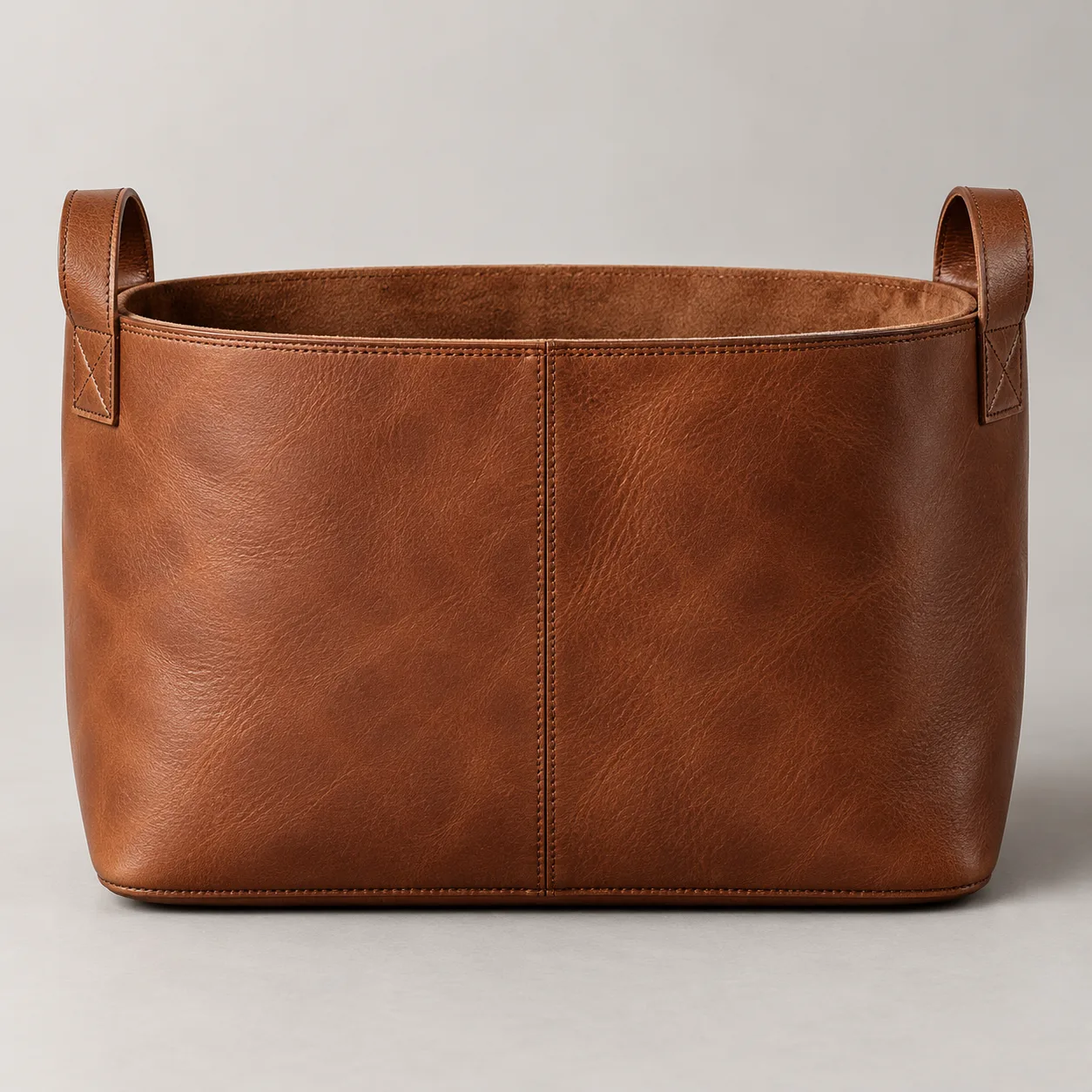 Leather Storage Basket concept product image — view 2