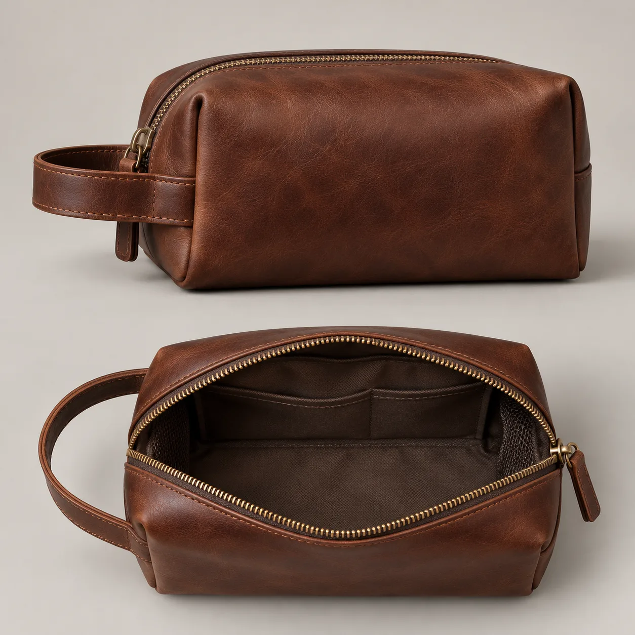 Leather Toiletry Bag concept product image — view 3