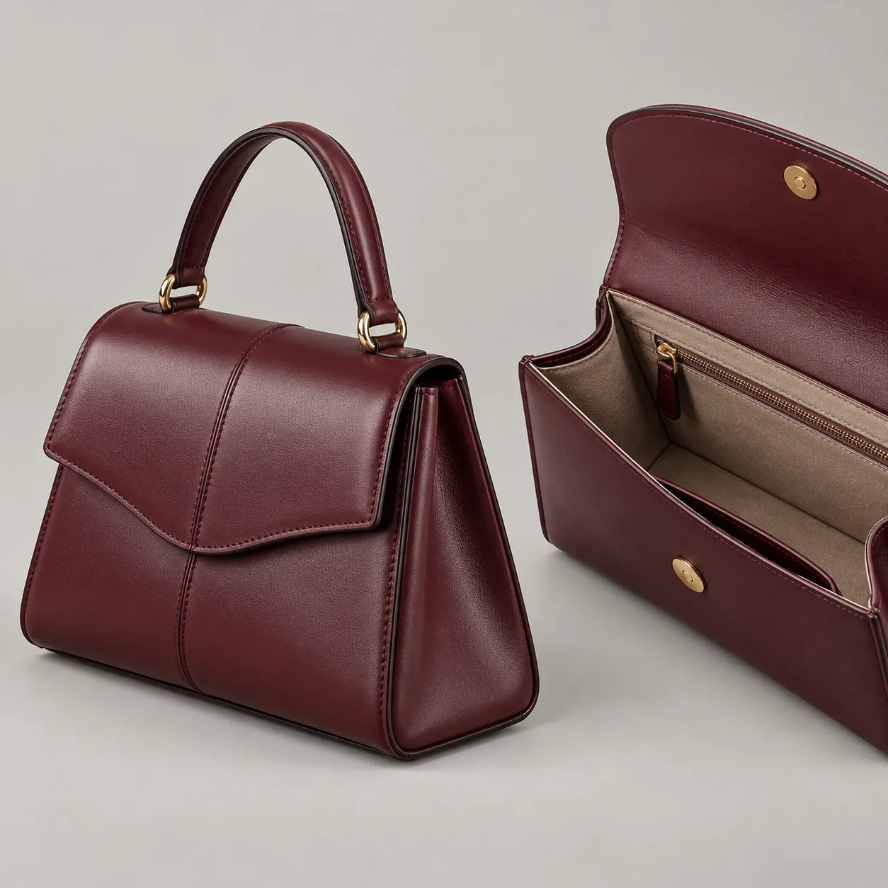 Leather Top Handle Bag concept product image — view 3