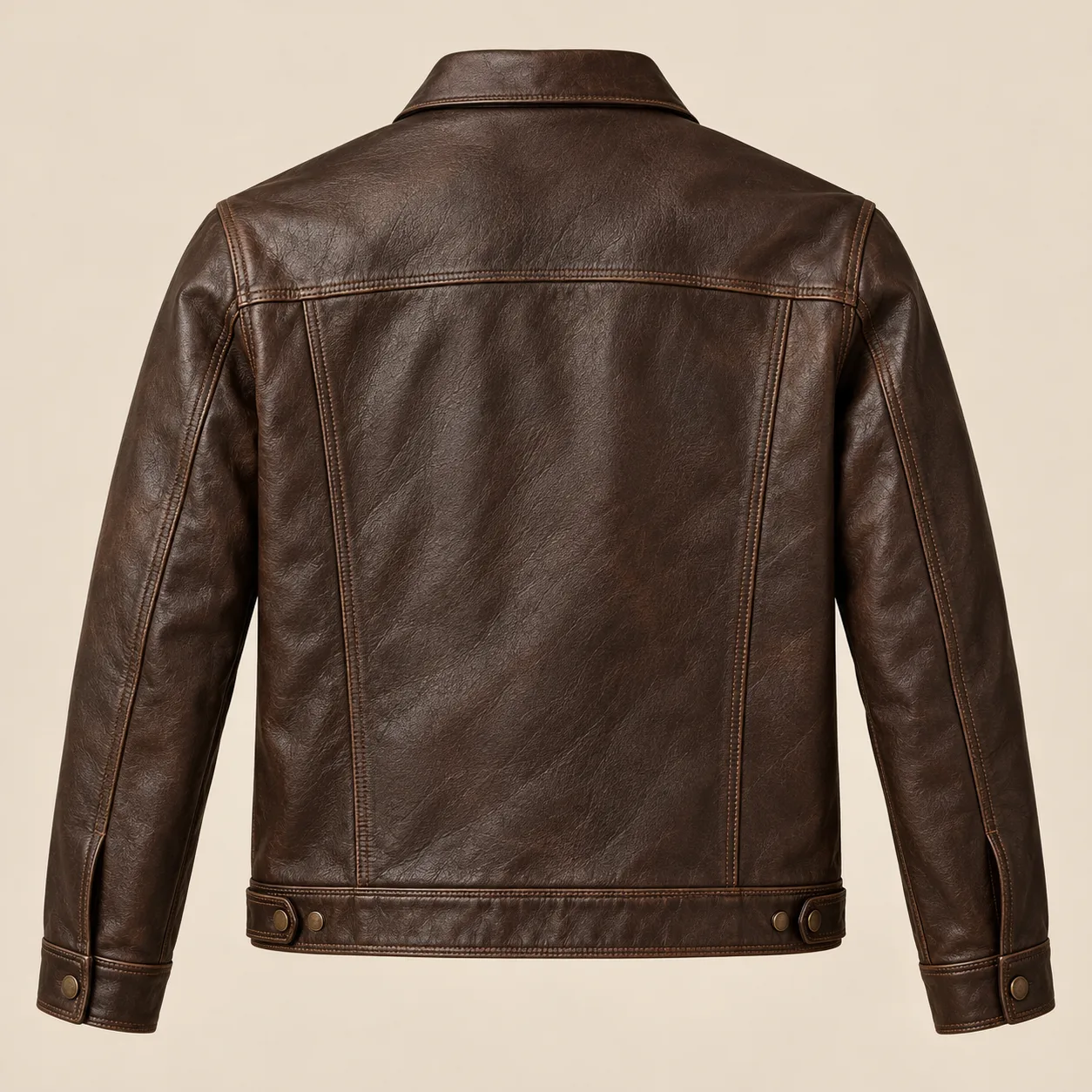 Leather Trucker Jacket concept product image — view 2