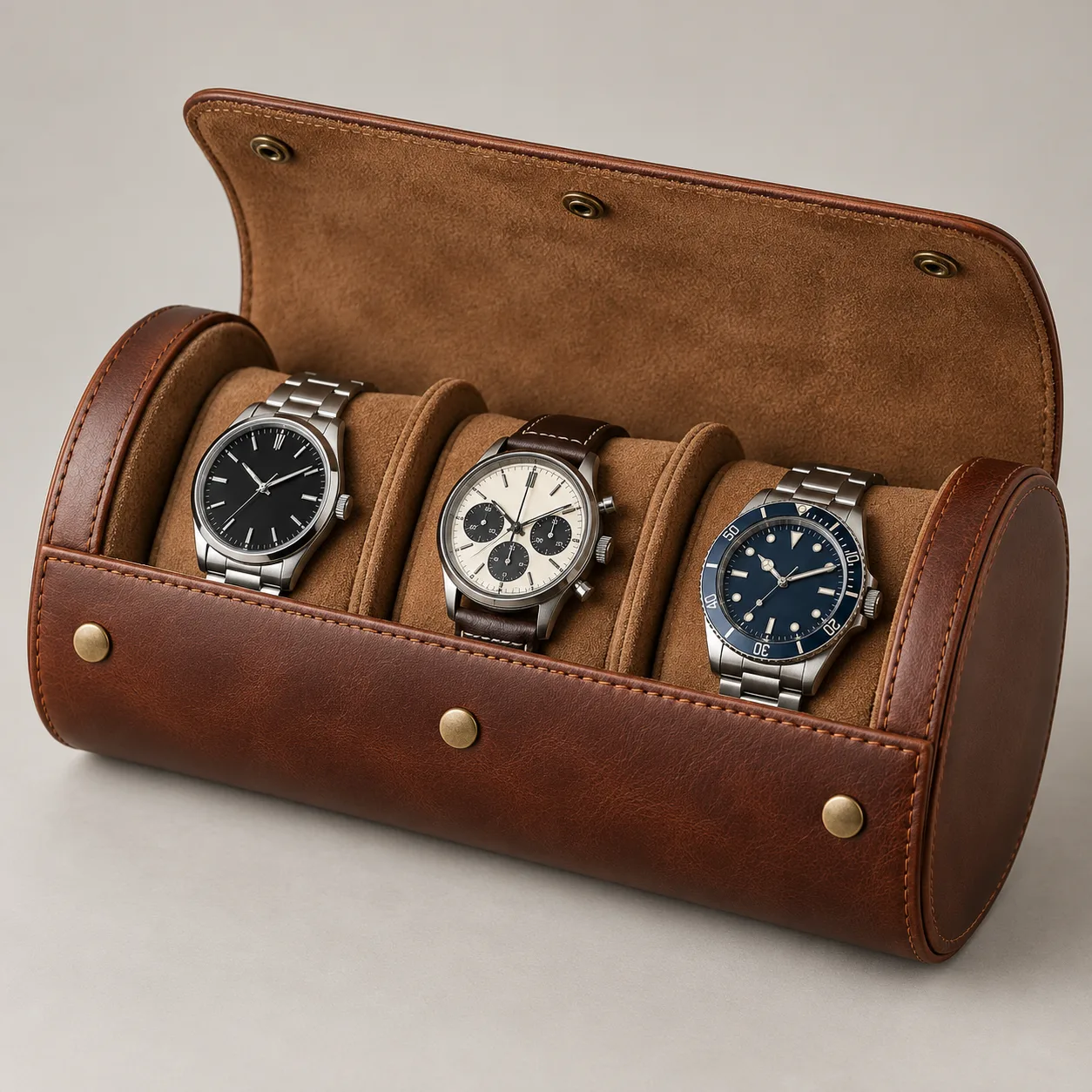Leather Watch Roll concept product image — view 3