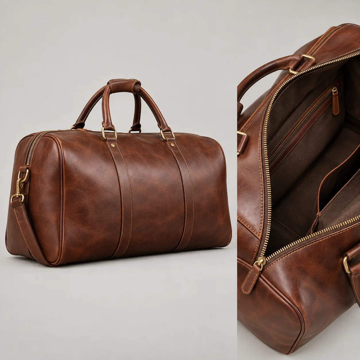 Leather Weekender Bag concept product image — view 3