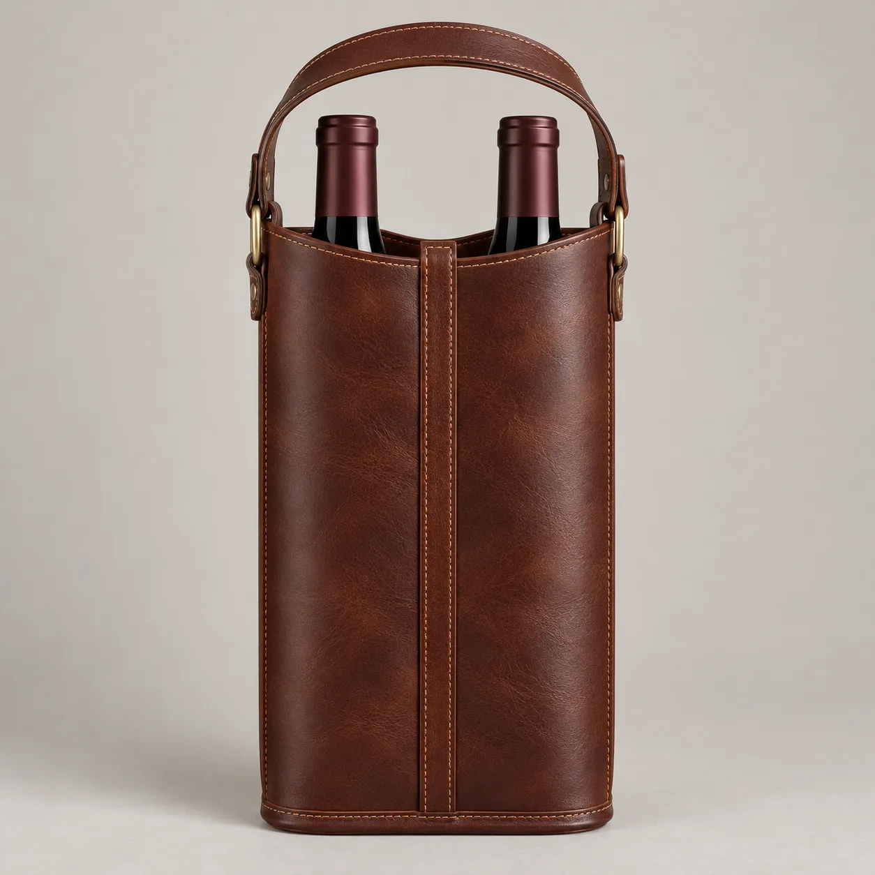 Leather Wine Gift Carrier concept product image — view 2