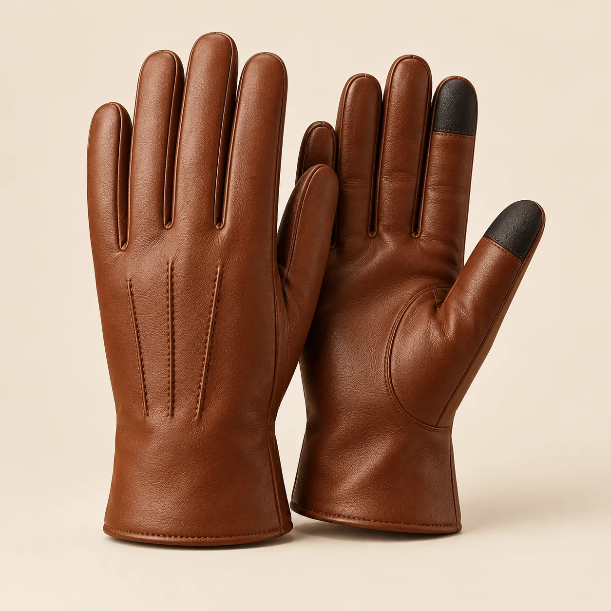 Touchscreen Leather Gloves concept product image