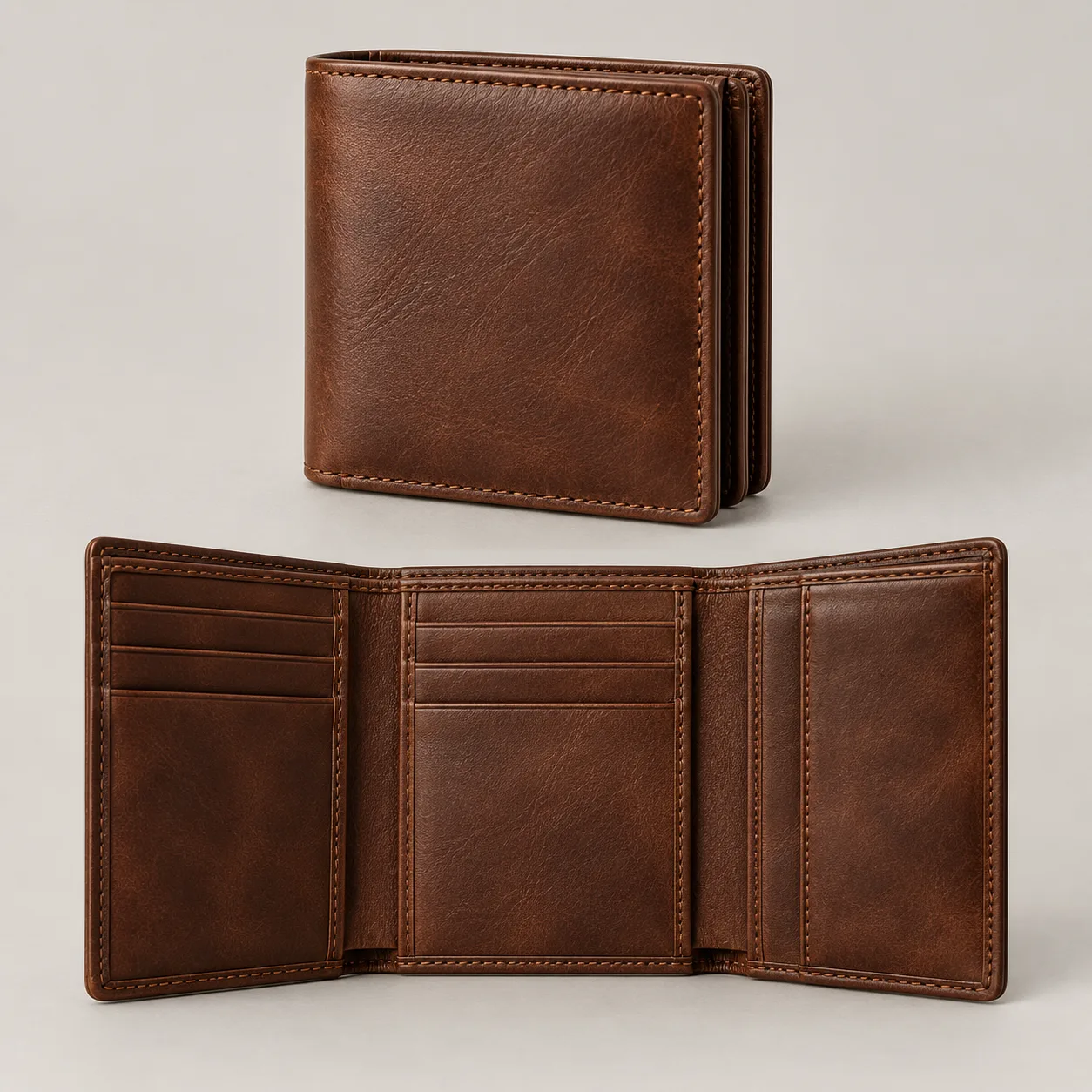 Trifold Leather Wallet concept product image — view 3