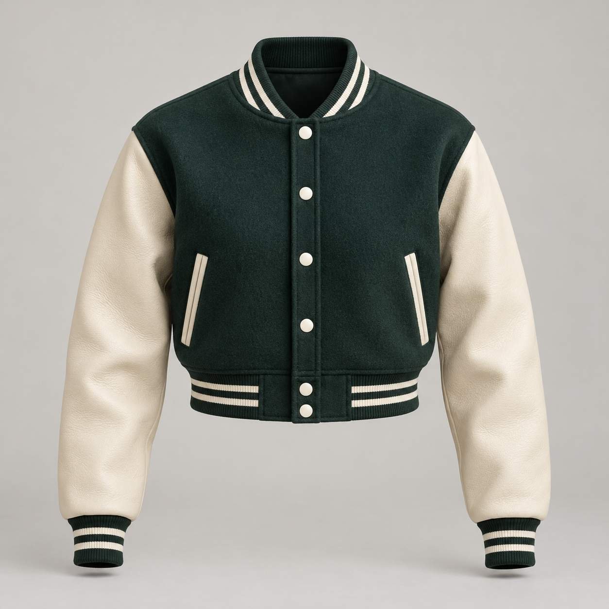 Cropped varsity jacket